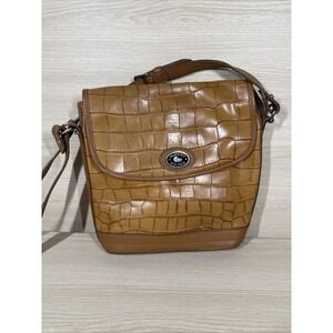 Vintage Dooney &‎ Bourke Bayou Alligator Embossed Leather Crossbody Bag
